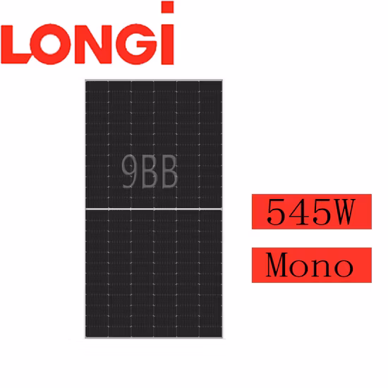 Longi Painel Solar Mono Meia Célula 525W 530W 535W 540W 545W Módulo Fotovoltaico para Sistema de Energia Solar Doméstico